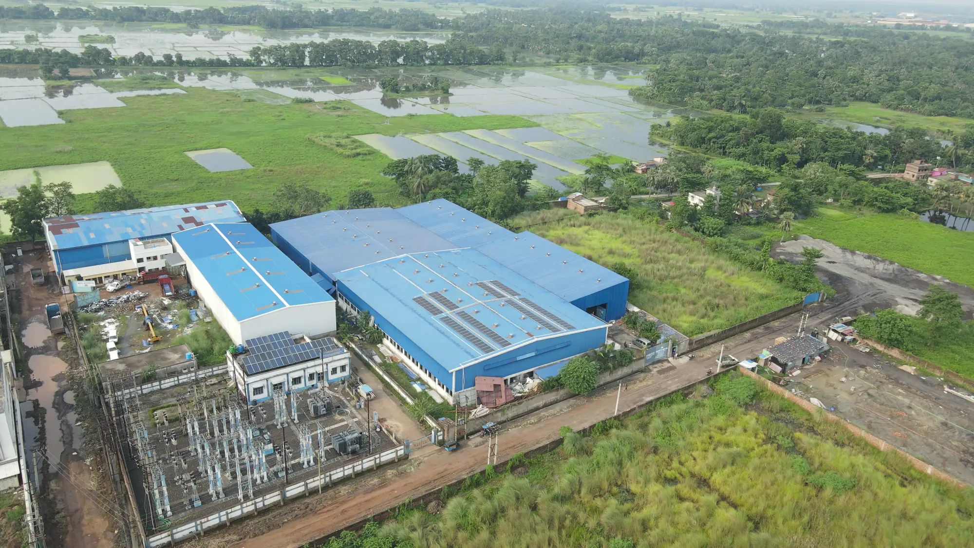 Aerial view of the La Reliant works